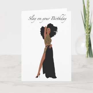 Black woman birthday card