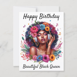 Black woman birthday card
