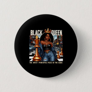 Black Woman Black Culture Black Queen Chess Empowe 6 Cm Round Badge