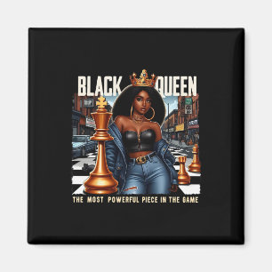Black Woman Black Culture Black Queen Chess Empowe Magnet