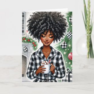 Black Woman Christmas Card | Black Greeting Card