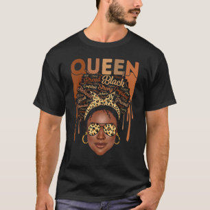 Black Woman Educated Strong Melanin Queen African T-Shirt