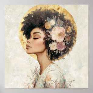 Black Woman Empowerment Art Poster