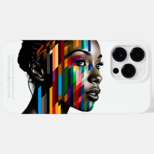 Black Woman Face Colour Bars Portrait Case-Mate iPhone 14 Pro Max Case