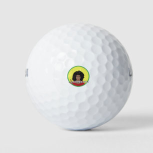 Black Woman forming the letter J for Juneteenth Golf Balls