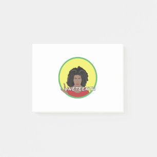 Black Woman forming the letter J for Juneteenth Post-it Notes