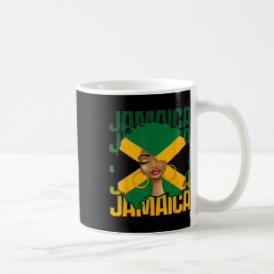 Black Woman Girl Happy Independence Day Jamaica Coffee Mug