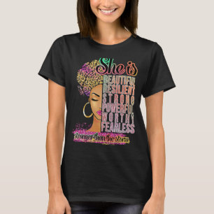 Black Woman Is Beautiful Resilient Strong Powerful T-Shirt