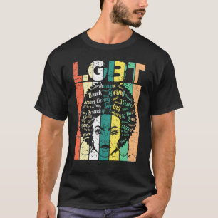 Black Woman Lgbt Afro Retro Cool Black History Mon T-Shirt