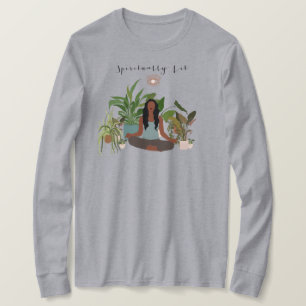 Black Woman Meditating Houseplant T-Shirt