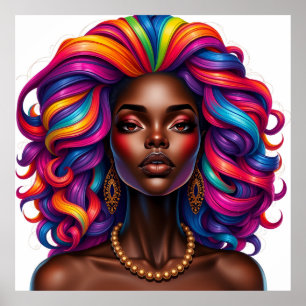 Black woman melanin sistas brown skin girls sista poster