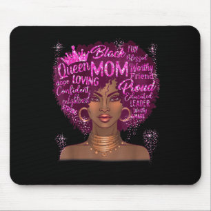 Black woman mom african american happy mother's da mouse pad