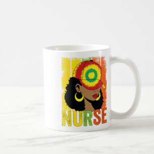 Black Woman Nurse Afro Melanin Vintage Black Histo Coffee Mug
