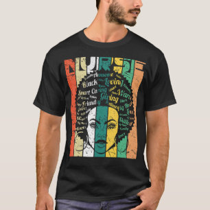 Black Woman Nurse Afro Retro Cool Black History Mo T-Shirt