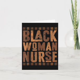 Black Woman Nurse Melanin African American History Card