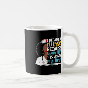 Black Woman Nurse Nursing Scrub African History Mo Coffee Mug