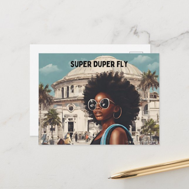 Black Woman Postcard (Front/Back In Situ)