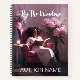 Black Woman Reading By Window Book Cover Notebook