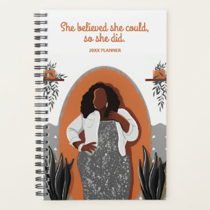 Black Woman, She Believed She Could, So She Did Planner