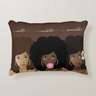 Black Woman - Sisters, Cousins, Friends Decorative Cushion