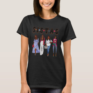 Black Woman Squad Sistas Black History Month Melan T-Shirt