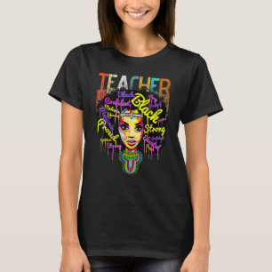 Black Woman Teacher Afro Shirt Black History Month
