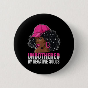 Black Woman Unbothered African American Afro Queen 6 Cm Round Badge