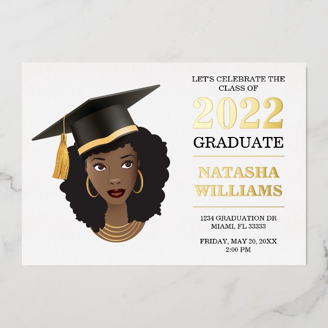 Black Woman w/Graduation Cap, Class of 20XX (Front)