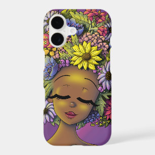 Black Woman with a Flowery Afro