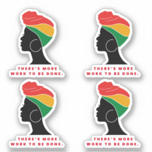 Black Woman_Work Vinyl Stickers 4ct