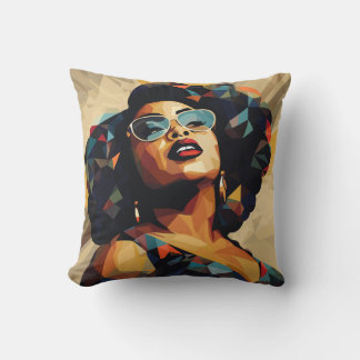 Black Womanhood: Cubist Artistry Cushion
