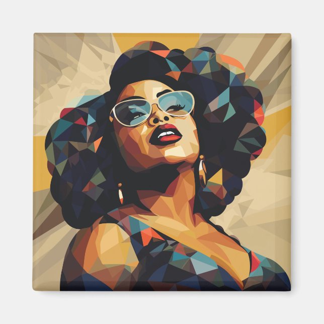 Black Womanhood: Cubist Artistry Magnet (Front)