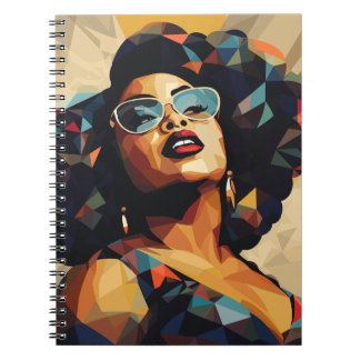 Black Womanhood: Cubist Artistry Magnet Notebook