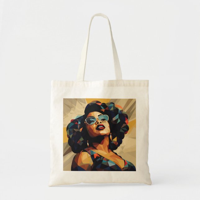 Black Womanhood: Cubist Artistry Tote Bag (Front)