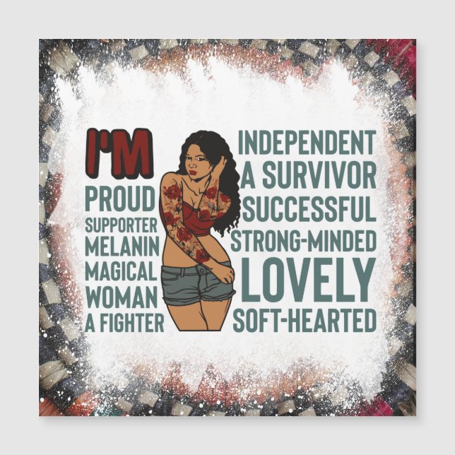 black women affirmations melanin queen sista quote (Front)