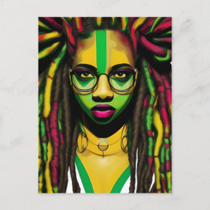 Black women African American melanin women sista Holiday Postcard