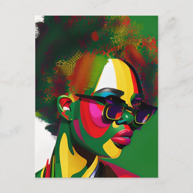 Black women African American melanin women sista Postcard (Front)