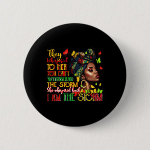 Black Women African Melanin Black History Month Wo 6 Cm Round Badge