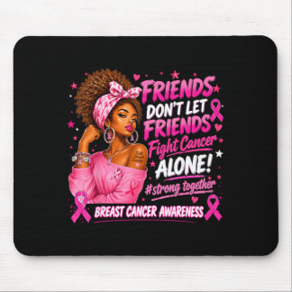 Black Women African Pink Breast Cancer Awareness Mouse Pad