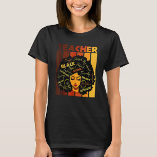 Black Women African Teacher Afro Retro Black Histo T-Shirt