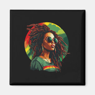 Black Women Afro American Juneteenth Black History Magnet