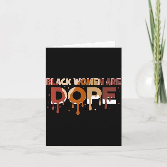Black Women Are Black History Month Proud Girl Wom Card (Front)