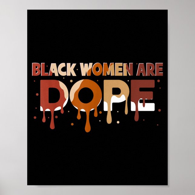 Black Women Are Black History Month Proud Girl Wom Poster (Front)