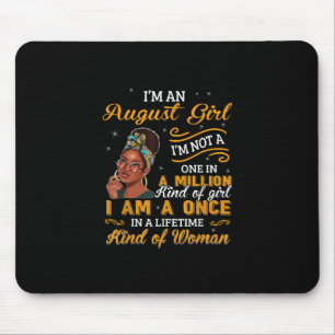 Black Women August Birthday Gifts Im A Leo Queen Mouse Pad