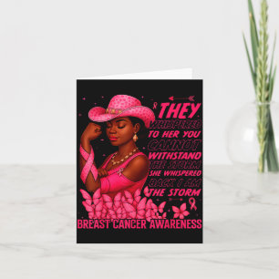 Black Women Breast Cancer Survivor Nk Ribbon I'm T Card