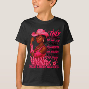Black Women Breast Cancer Survivor Nk Ribbon I'm T T-Shirt