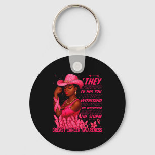 Black Women Breast Cancer Survivor Pink Ribbon Im Key Ring