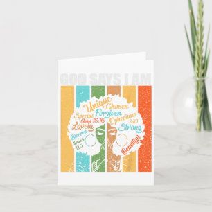 Black Women God Says I Am Black History Month  Card