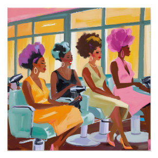 Black Women in the Hair Salon Poster