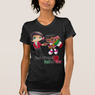 Black Women Italian Men T-shirt Black - Women